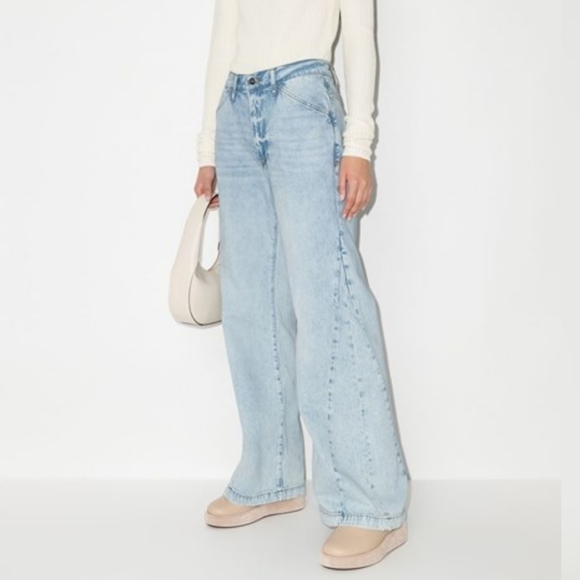 Frame Womens Le Baggy High Rise Palazzo Wide Leg Jeans 32 NWOT - Picture 3 of 8